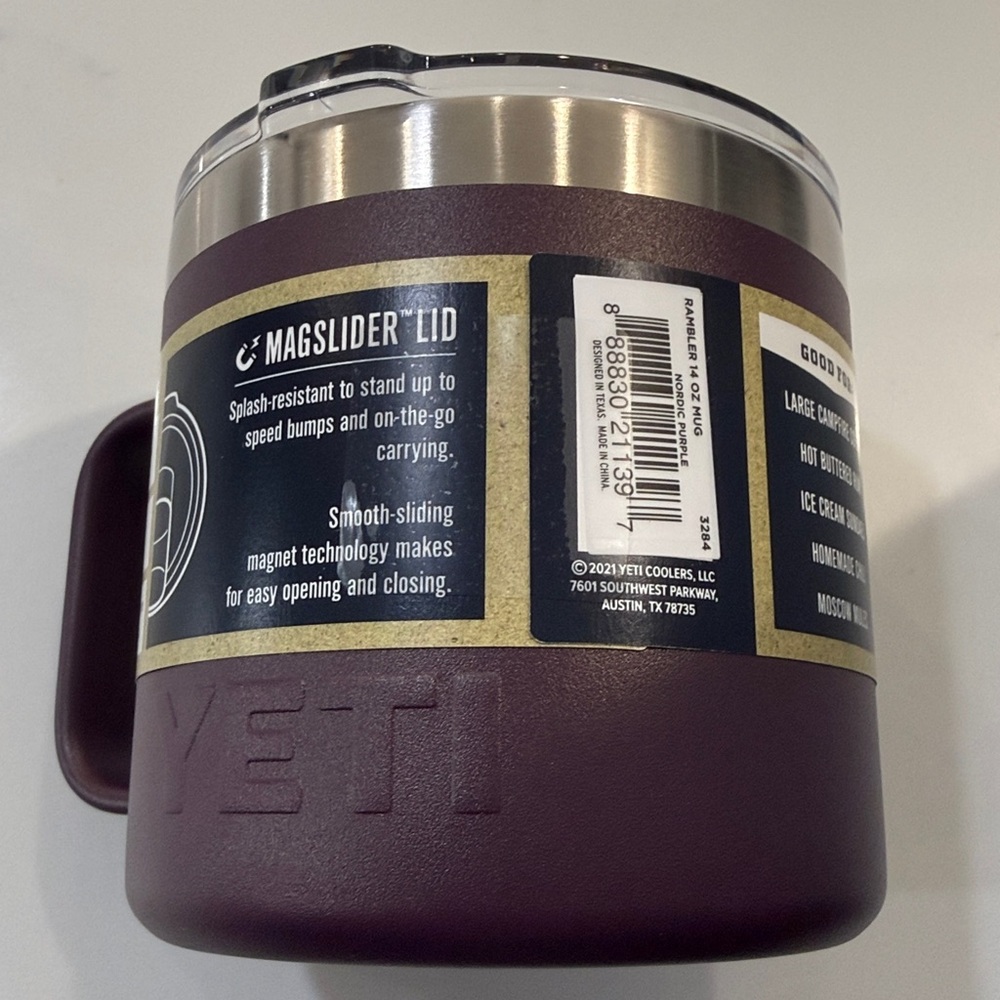 YETI Rambler 14 oz Mug in Dark Purple - Picture 2 of 7